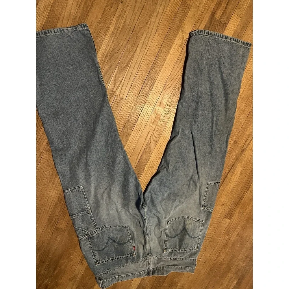 Levi's Carpenter Jeans Mens 36x30 Loose Straight Light Wash Denim Utility Y2K